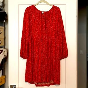 Red flower print dress from Old Navy